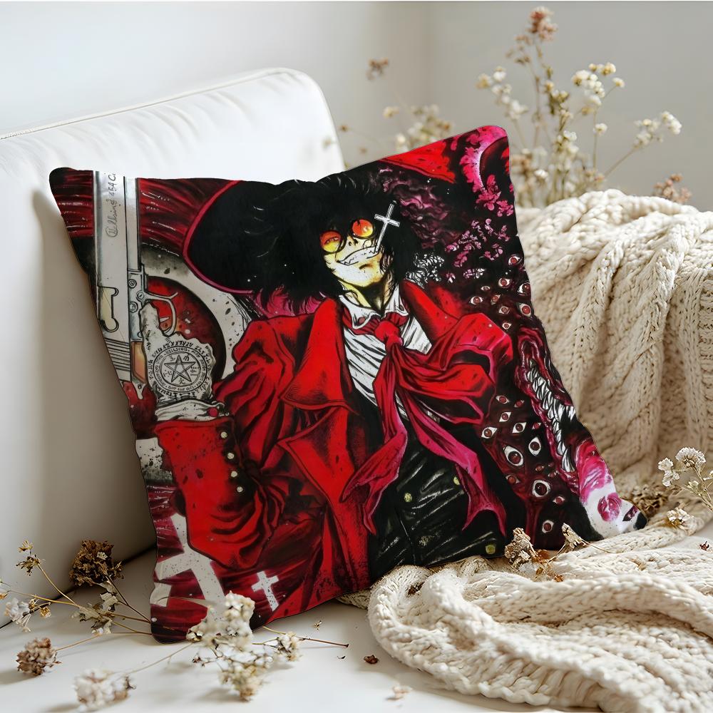Cushion Cover  Linen  SkinFriendly Soft Decorative Case for Sofa Home Decor Anime Cool Hot HHellsings Pillow cover