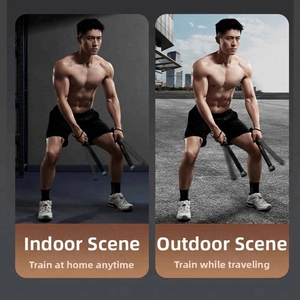 Non-slip Handle Cordless Battle Rope Stainless Steel Spring Arm Expander  Home Gym