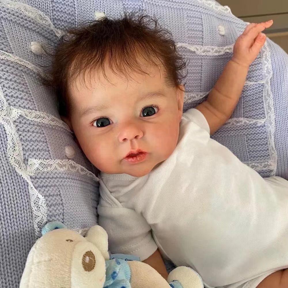 Bambola Bambino in Silicone da 19 Pollici con Caratteristiche Realistiche per Collezionisti e Regalo