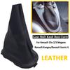 Gear Shift Knob Lever Gaiter Boot Cover Case Collar Leather For Renault Clio II Clio III Megane II Scenic II Kangoo Car Styling