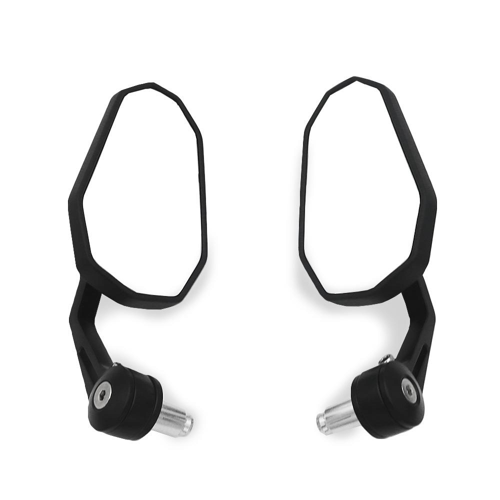 

Мотоциклетное зеркало заднего вида черное 7/8 или 1 круглое CNC детали для кафе-рейсера мотоциклетное боковое зеркало на руль мотоцикла для Kawasaki чёрный