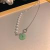Baroque Pearl Necklace Women's Niche Light Luxury Versatile Love Beaded Collarbone Chain Temperament Pendant Wind