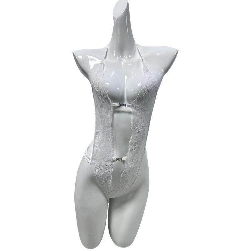 Sexy lingerie sexy SM strap one-piece clothes front buckle lace sexy nightclub passion uniform