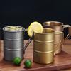 Vintage Stainless Steel Beer Mug Teacup Travel Camping Restaurant BBQ Draft Water Cup Creative Cold Drink Coffee Cups Tableware