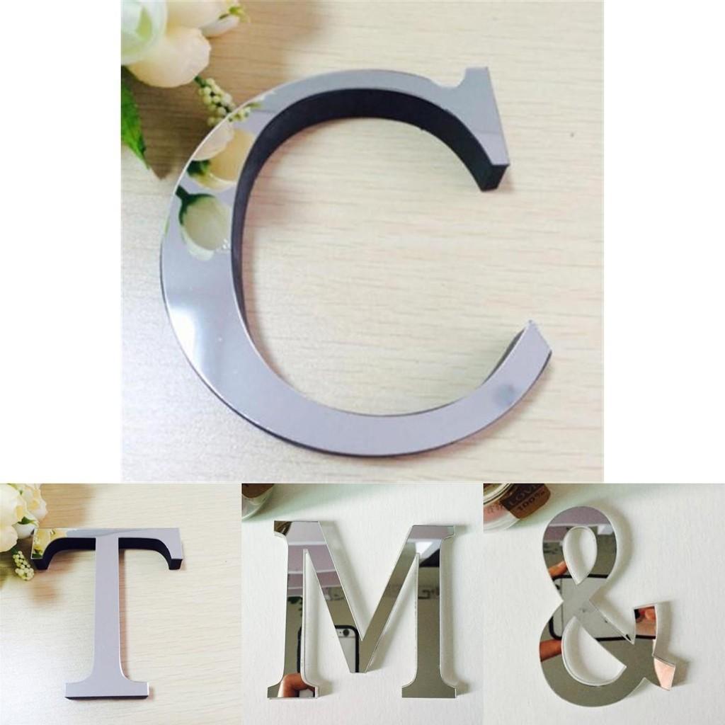Decorative 4 Letters Love Home Furniture Mirror Tiles Wall Sticker For Modern Spaces