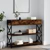 VidaXL Console Table Smoked Oak 100x28x75 Cm Engineered Wood 834192