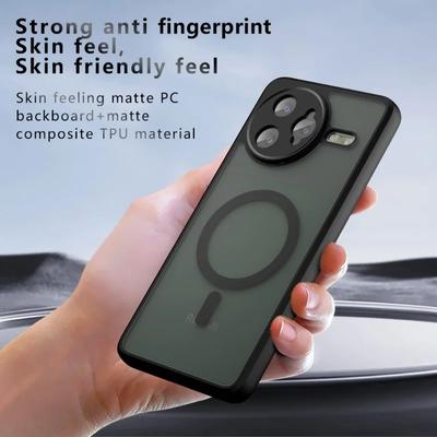For POCO F7 Ultra Magsafe Magnetic Acrylic Matte Case For Xiaomi POCO F7 Pro X7 Pro Shockproof Transparent Phone Cover Bumper
