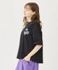 Milkfed Casual Melt Cherry Wide Shorts Tee in Black Women's