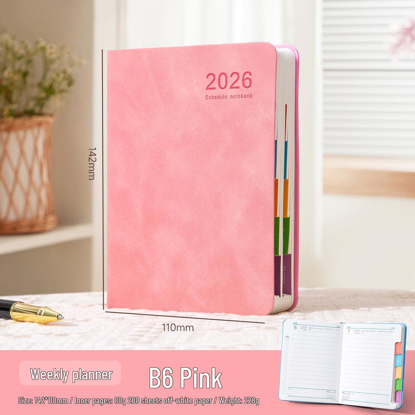 Enhanced 2026 Daily Planner: Personalized 365 Days, One Page Per Day, Work Efficiency Notebook & Daily Diary.