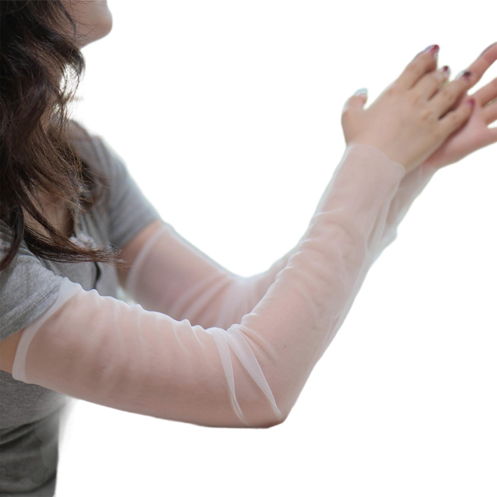 

Sun Protective Arm Sleeves Ice Silk Cooling Sunproof Arm Covers Breathable Armwear For Driving Outdoor Sport Cycling белый