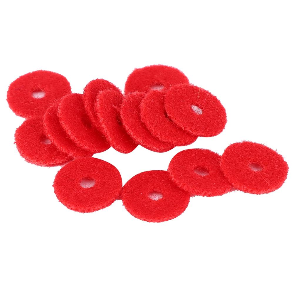 90Pcs Piano Ring Gaskets Soft Wool Small Red Tuning Tool Accessories 1mm Thickness