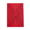 50pcs Flower 3D Invitation Card Hollow Out Butterfly Greeting Card  Festival Celebration