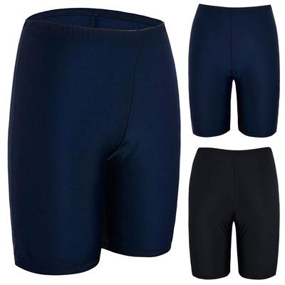 Frauen Sport Sonnenschutz elastische Badehose Skinny Capris Badeshorts Badehose