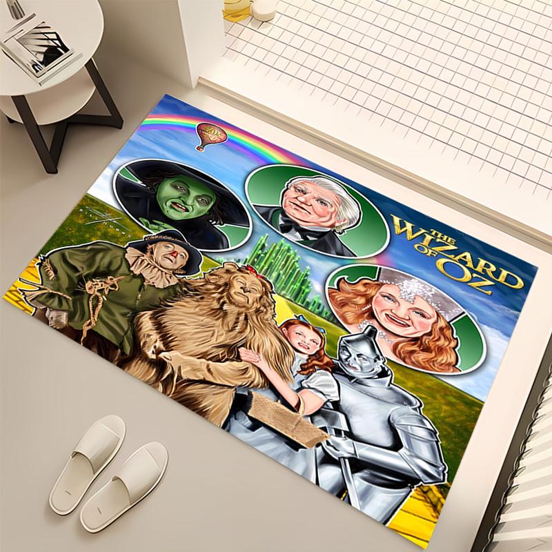 1pc The Wizard of Oz Print Area Rug - Soft, Washable Non-Slip Indoor Mat, Living Room, Home Office Decorative Rug,Office Decorative