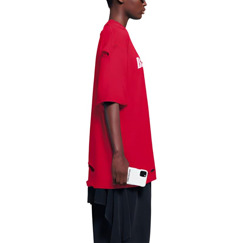 Balenciaga Caps Destroyed Flatground T shirt 651795TKVB86295