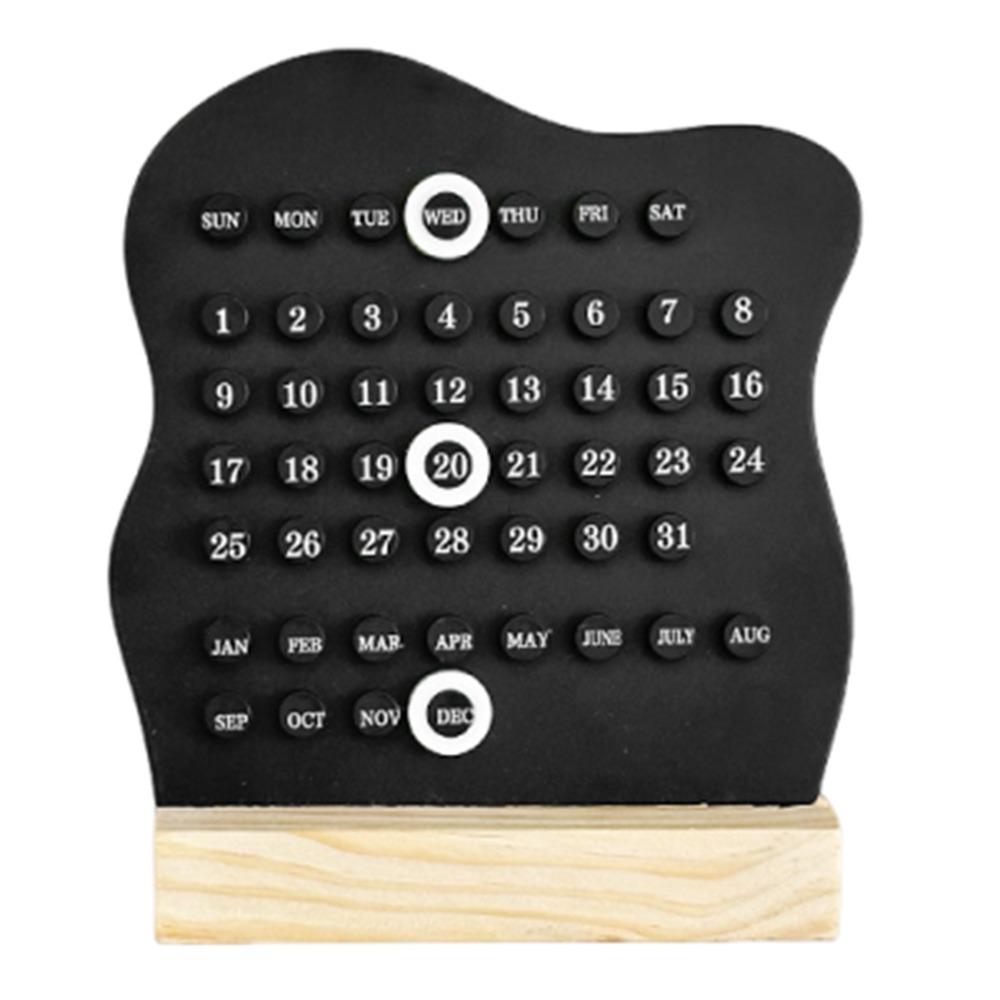 3 Rings Wooden Desk Calendar Adjustable Montessori Calendar Round Rings Calendar  School Stationery