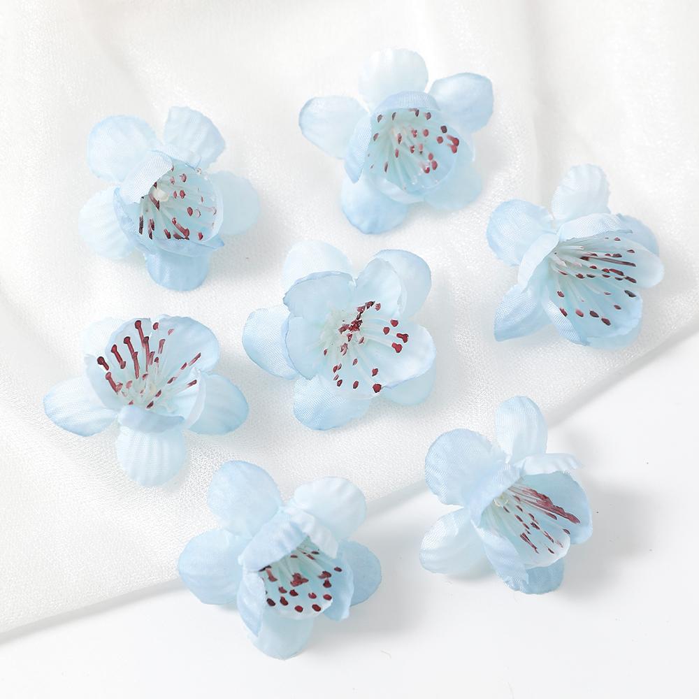 20/30Pcs Peach Blossom Artificial Flower Head For Wall Plant Home Room Decoration DIY Garland Valentine's Day Gift Wedding Decor