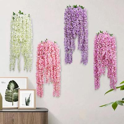 Artificial Wisteria Hydrangea Orchid String for Home Ceiling Decoration