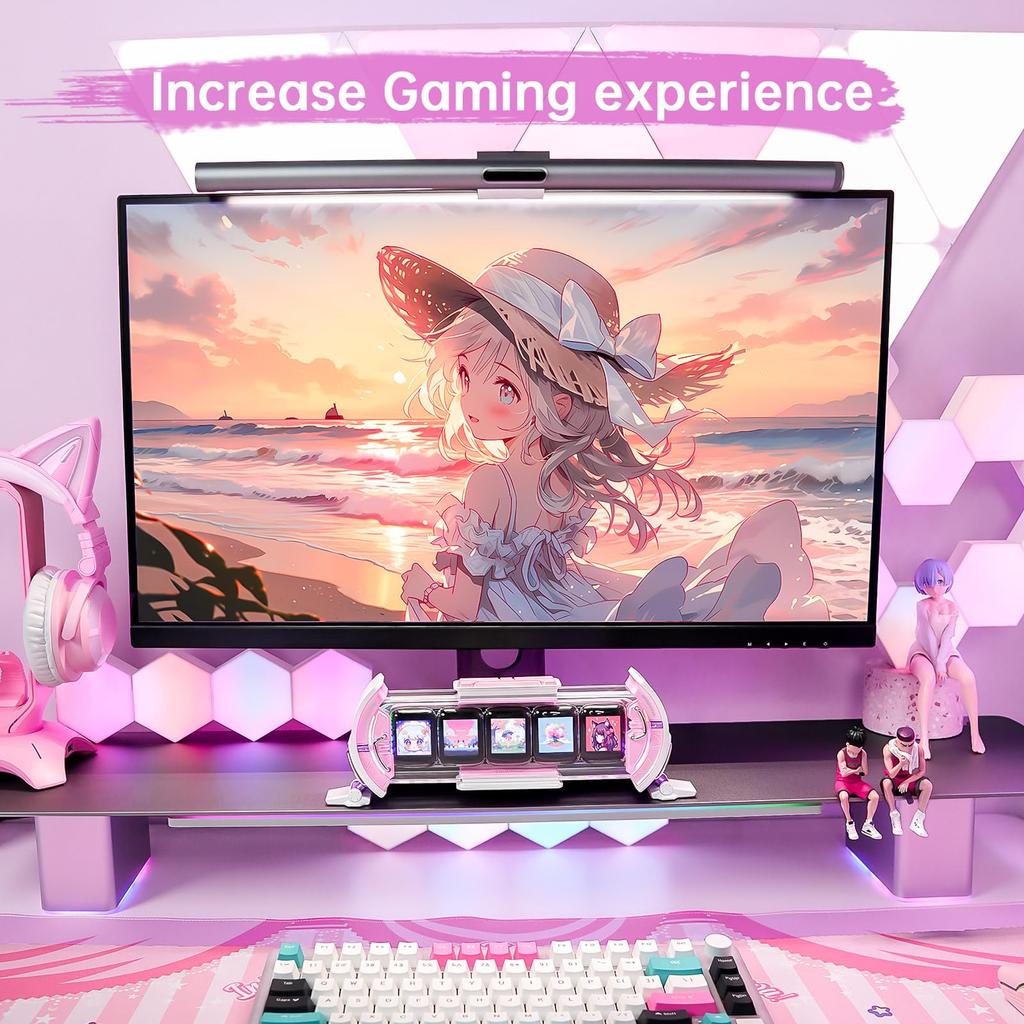 Divoom Times Gate Desk Stylish Digital Pixel Art App 5 Customizable RGB Game Room DIY Desk Pink Clock, Design, Controlled, Screens, Wi-Fi