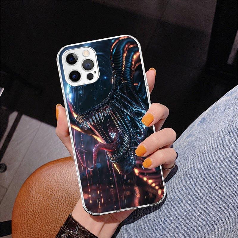 Cool A-Alien X-Xenomorph Phone Case For iPhone 17 Air 16 Pro Max 16E 15 + 14 Plus 11 12 13 Mini 7 8 SE Gift Print Cover Fundas