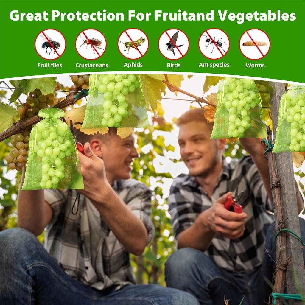 Mesh Bags For Vegetables 200 Pieces Drawstring Fruit Bags Home Daily Supplies For Gathering Tomatoes Vegetables Trellis