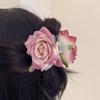 Ponytail Clip Rose Hair Clip Peony Flower Large Shark Clip Cute Flower Hair Claw  Daily