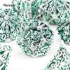 7 Pcs Silver Green Hand Skull Head Metal Dice Hollow Metal Polyhedral Dice Set Suitable for Role-Playing RPG Board  Card Game