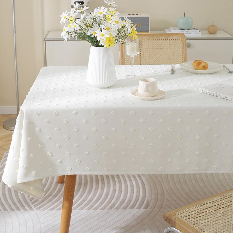 Nordic Simple Cotton And Linen Tablecloth Rectangular Coffee Table Tablecloth Photo Light Luxury Tableware Internet Celebrity Tablecloth