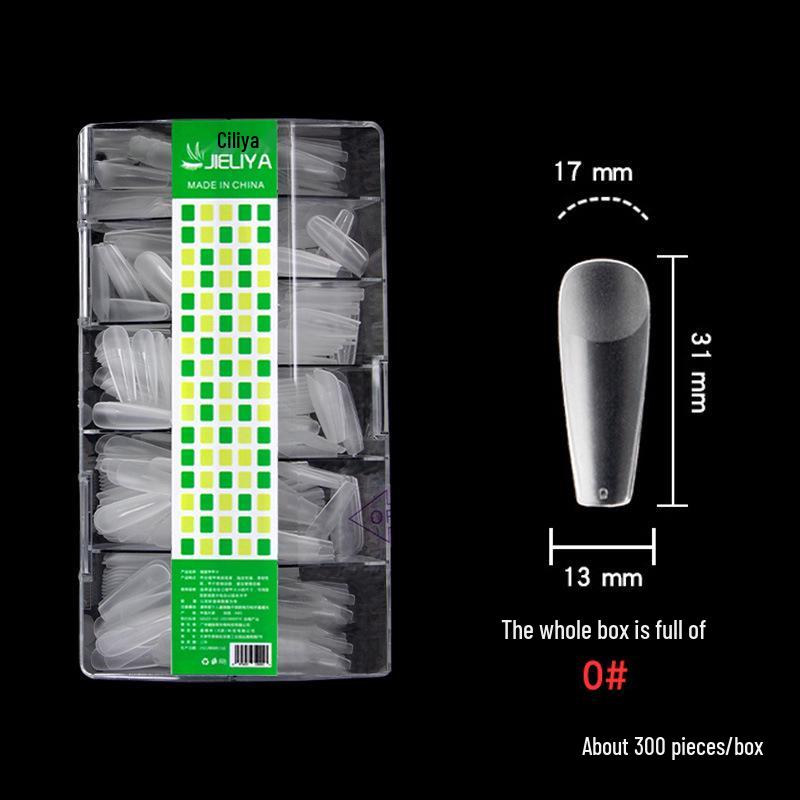 European & American Frosted Nail Tips - Trapezoidal, Ballet, Teardrop Shapes, No Polish Needed, Crease-Free, Dual-Use Patches