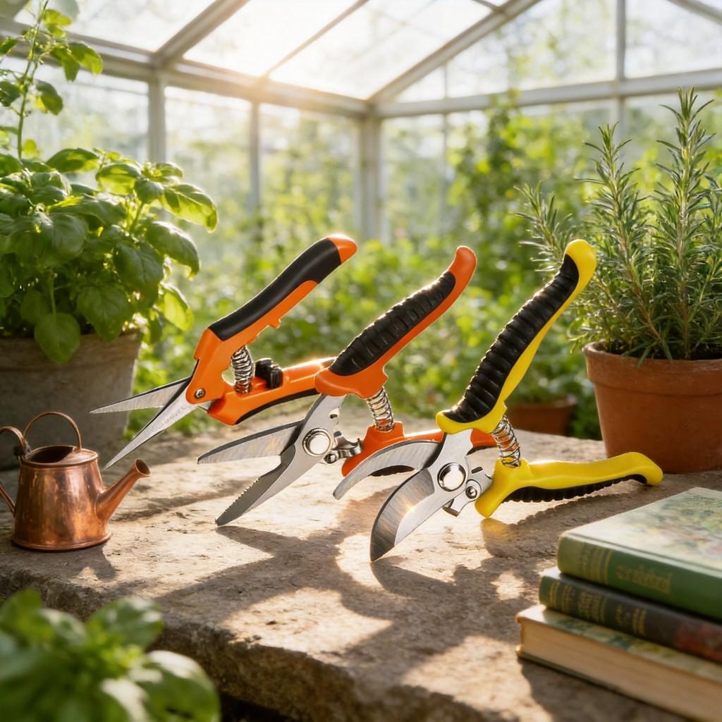 Garden Shears Set With Stainless Steel Blades For Pruning Fruit Trees And Garden Use