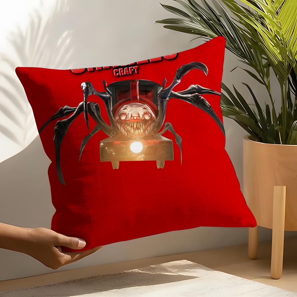 Horror Games CChooChoo Charles Pillow Case Linen Cushion Covers For Decorative Sofa Home Pillows Case Car Chair Pillows Cases