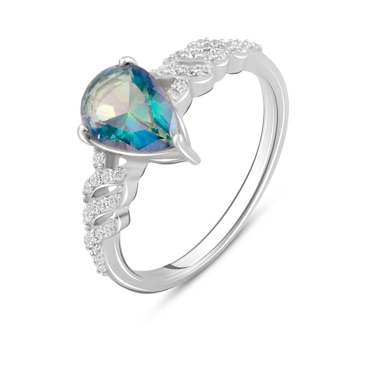 

Срібна каблучка з містик топазом 1.425ct (2096306) 2.84 гр. 925 проби 18.5 різнокольорові кольору