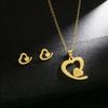 European Fashion Star & Moon Clavicle Necklace and Earring Set