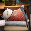 Lucky Cat Dual-Purpose Waist Cushion Pillow for Office, Car, and Napping