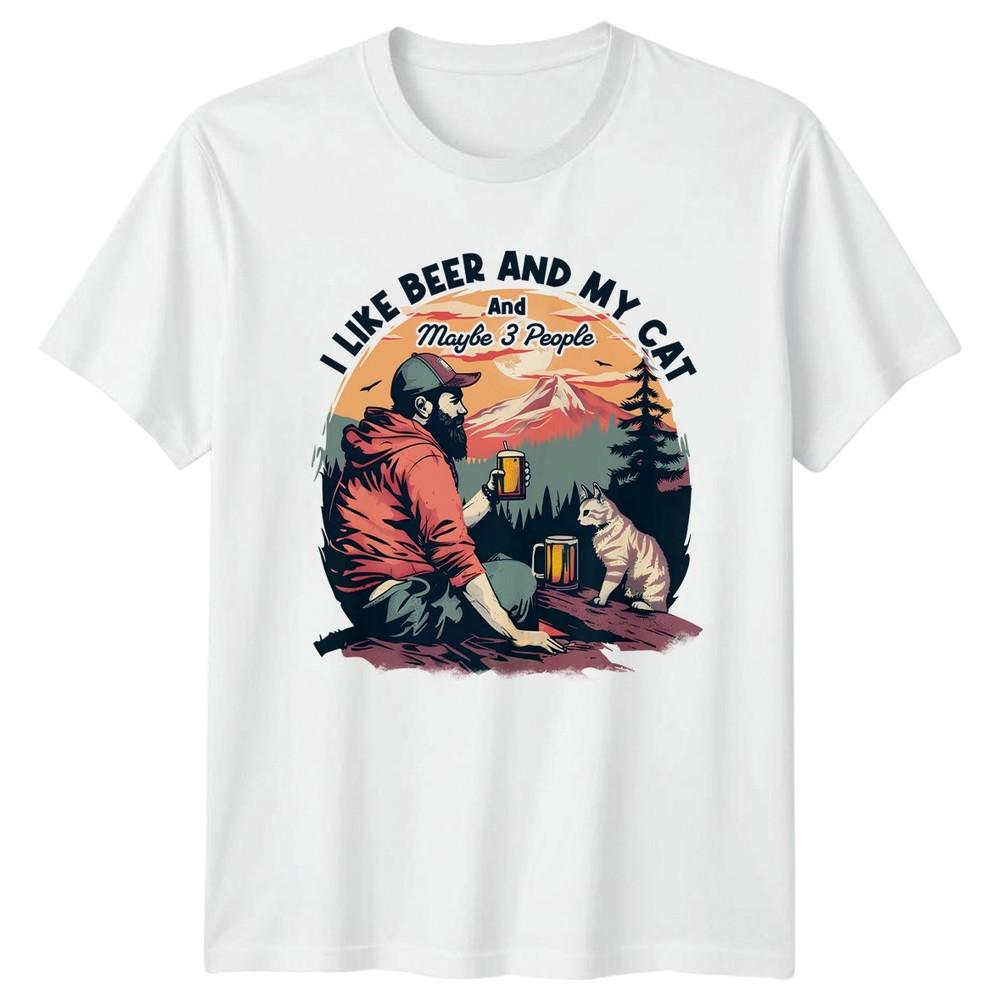 I Like Beer And My Cat Unisexs Tshirt Beer Lover Cat Fathers Day Gift S