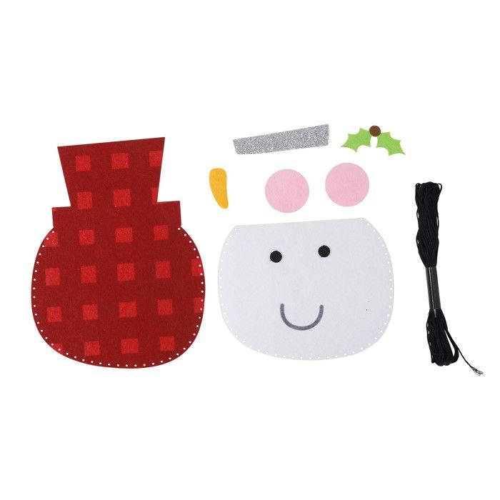 Kit porte-couverts de Noël en feutrine à créer 14 x 18 cm 2 pièces