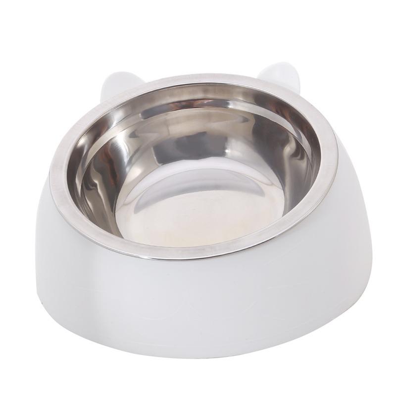Practical Cat Bowls Non-slip Base Pets Puppy Cats Food Drink Water Feeder Neck Protection Dish Pet Bowl 200ml 15 Degrees Tilted