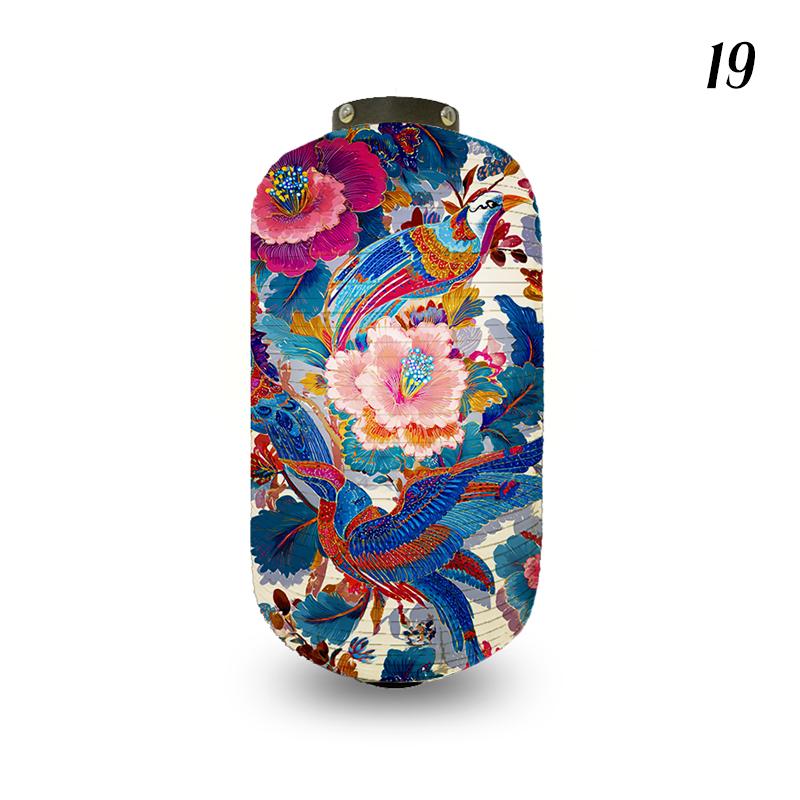 Japanese Style Cloth Lantern Retro Flower And Bird Art Pattern Lanterns Izakaya Sushi Shop Restaurant Holiday Party Decoration