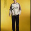 Li Ning Reignite Series Color Block Square Neck Single-Breasted Short Sleeve T-Shirt Men Tops Off-White Smoke-Gray AYSU001-2
