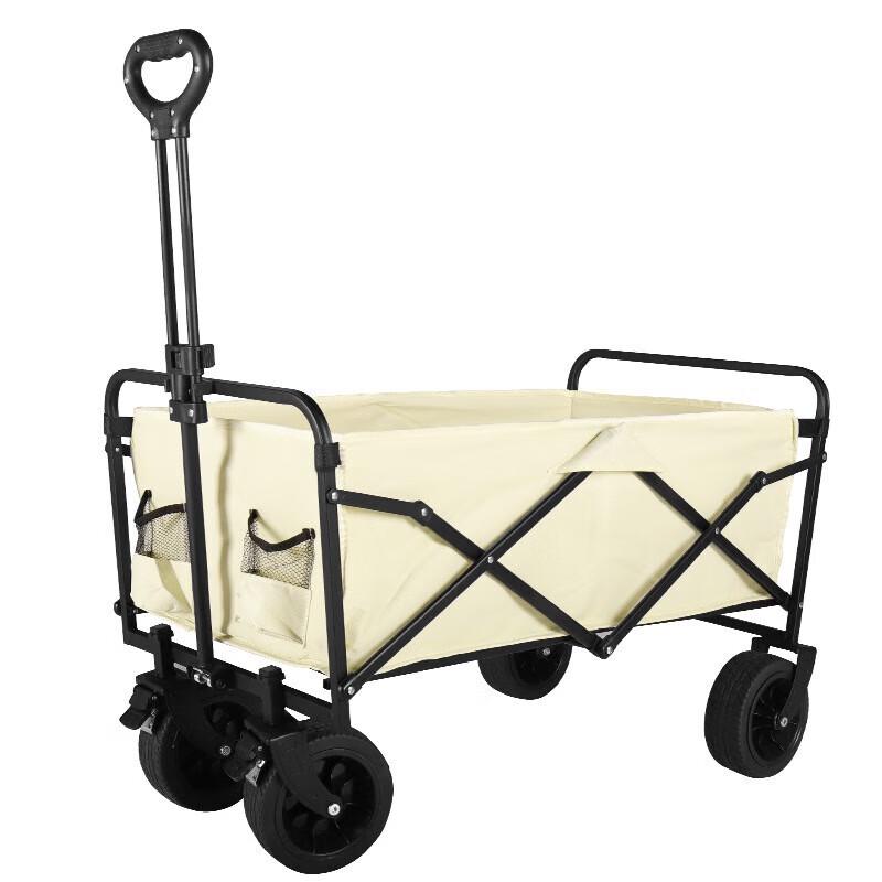 ZISIZ Outdoor Foldable Camping Cart with Table Board