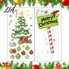 Snowflake Window Stickers 2Pcs Christmas Tree and Merry Sign Clings, PVC Static Glass Stickers, Reusable Seasonal Showcase Decor Holiday Decals