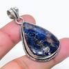 Natural Sodalite Gemstone Handmade 925 Sterling Silver Pendant 1.89" AP-15723
