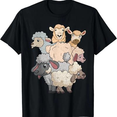 Cute Lamb Farm Animal Lover Farmer Sheep T-Shirt