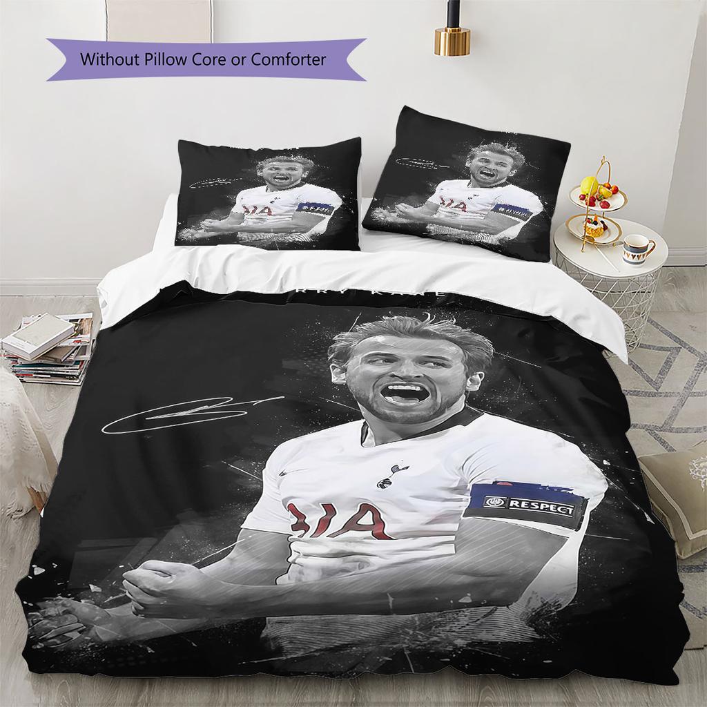 Harry Kane Hero Set Copripiumino Trapuntato Federa Decorazione per la Casa Regalo di Compleanno (1 * copripiumino + 2 * federa, senza nucleo)