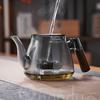 Quandu Heat-Resistant Glass Teapot with Wooden Handle