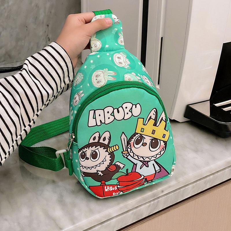 1Pcs  Messenger Bag Kawaii Shoulder Bags Nylon Single Shoulder Crossbody Backpack Portable Travel Satchel Gift For Kids