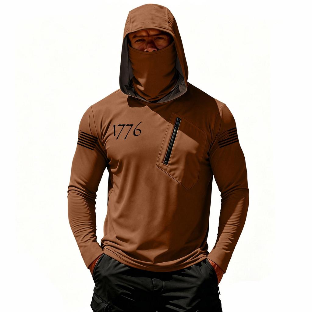 Men's Casual Hooded Long Sleeve Sunscreen Top