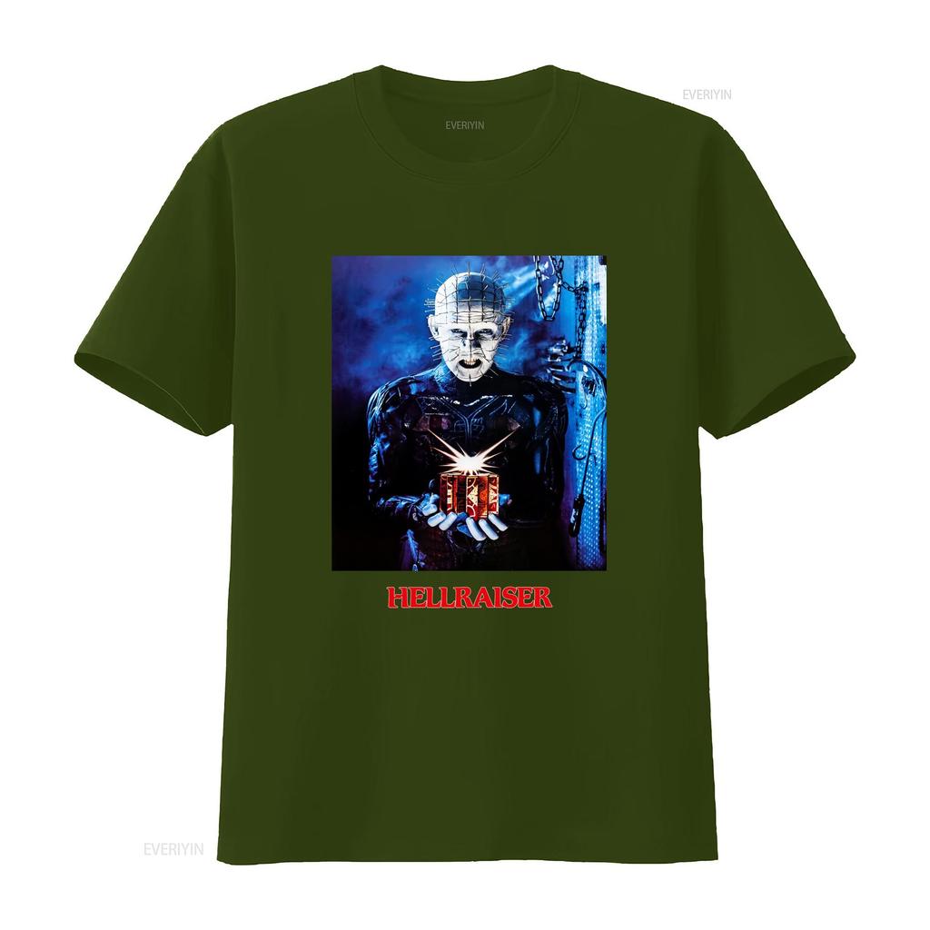 Hellraiser Pinhead T Shirt horror movie vintage Washed homme Stretched streetwear Soft Comfortable Unisex designer clothes