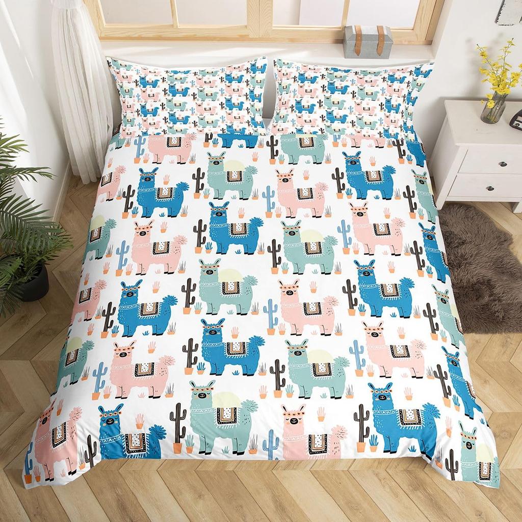 Feelyou Cartoon Car Kids Bedding Set Construction Bedding Duvet Cover Set Boys Decor Equipment Trucks Comforter Cover Set Excavator Tractor