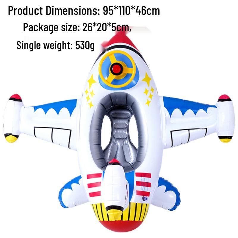 Large Toddler Boat-Themed Swimming Ring with Canopy & Steering Wheel
